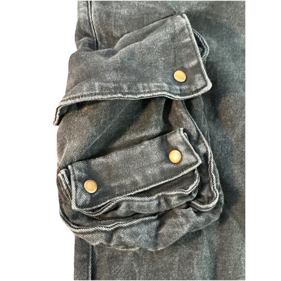 Embellish Black Prox Cargo Jeans Size 40 Practical And Comfortable Streetwear - Picture 2 of 15